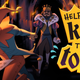 A cartoon jester leads a well-dressed king down a dark hallway.